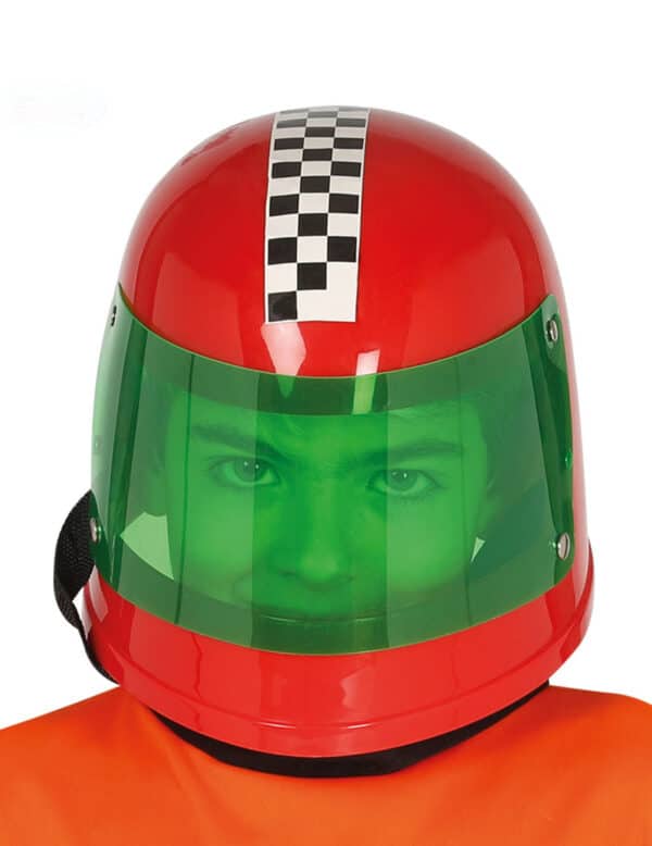 Formel 1-Helm für Kinder Accessoire rot-grün