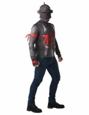 Fortnite-Kostüm für Erwachsene Black Knight Fasching grau-rot