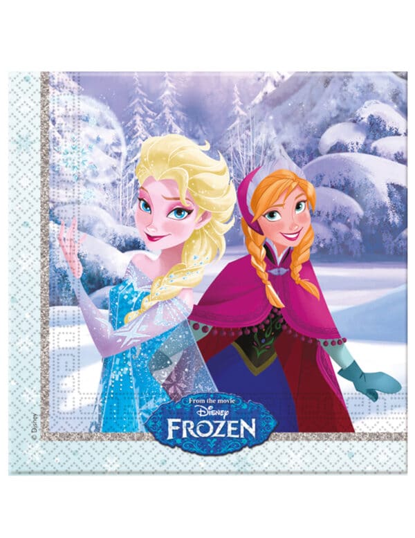 Frozen-Servietten Tischdeko 20 Stück bunt 33x33cm