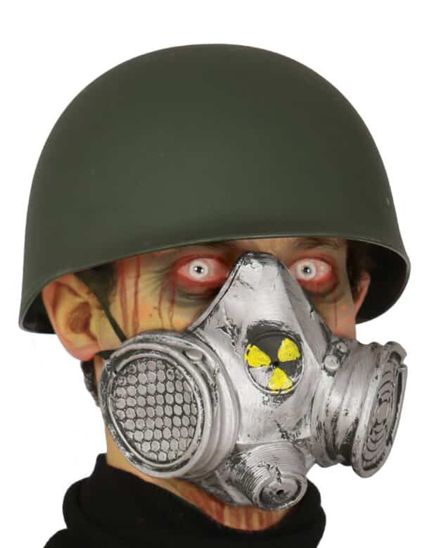 Gas-Maske Zombie-Apokalypse Halloween-Maske silber