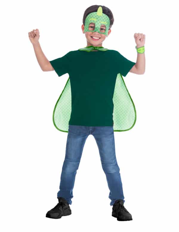 Gecko PJ Masks-Zubehör-Kit für Kinder 3-teilig grün-weiss