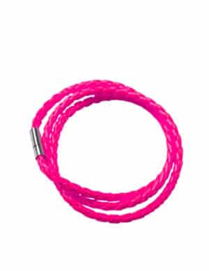 Geflochtenes Armband 80er 90er Jahre neonpink