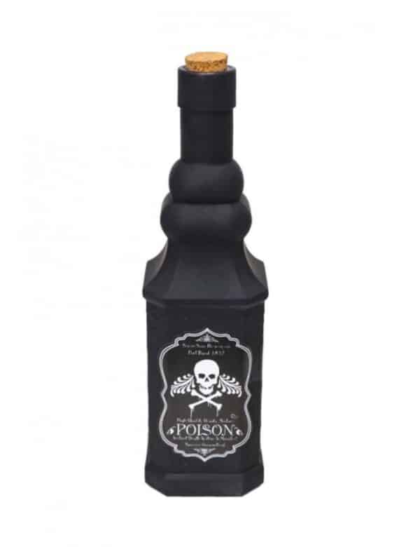 Giftflasche Tischdeko Halloweendeko schwarz-weiss 21 cm