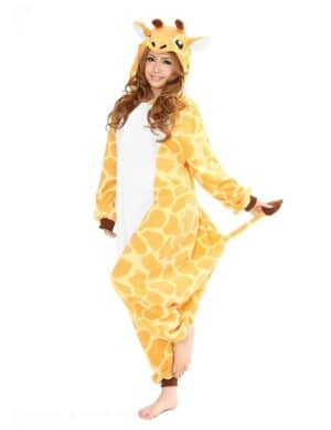 Giraffen-Kostüm Kigurumi Faschingskostüm gelb-weiss