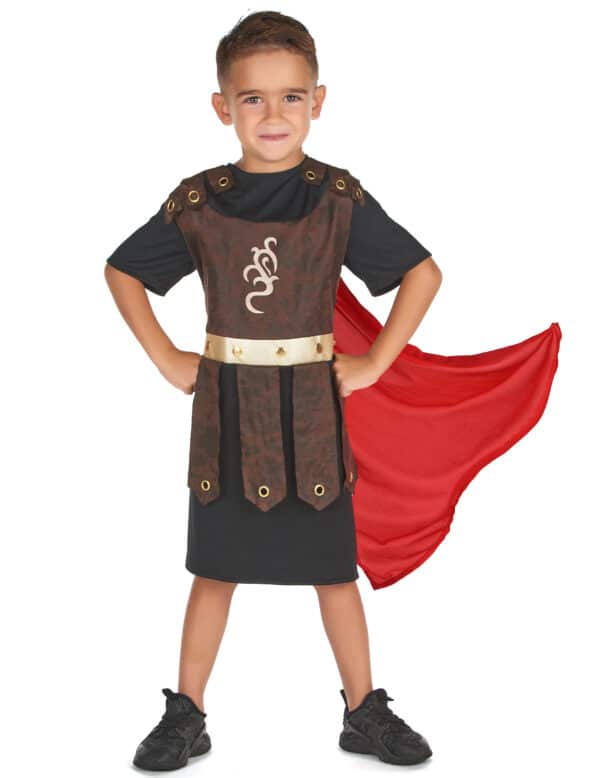 Gladiator-Kostüm für Kinder Faschingskostüm braun-schwarz-rot