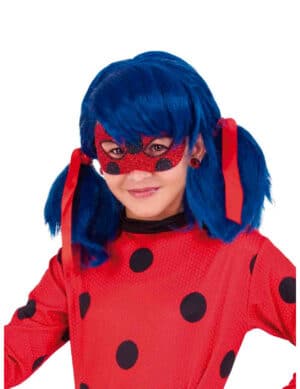 Glitzernde Ladybug-Augenmaske rot-schwarz