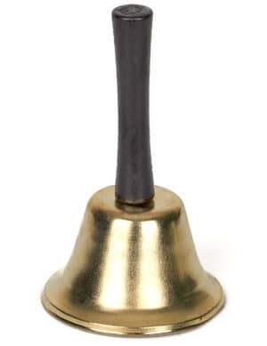 Glocke Weihnachtsmann Kostüm-Zubehör gold-schwarz