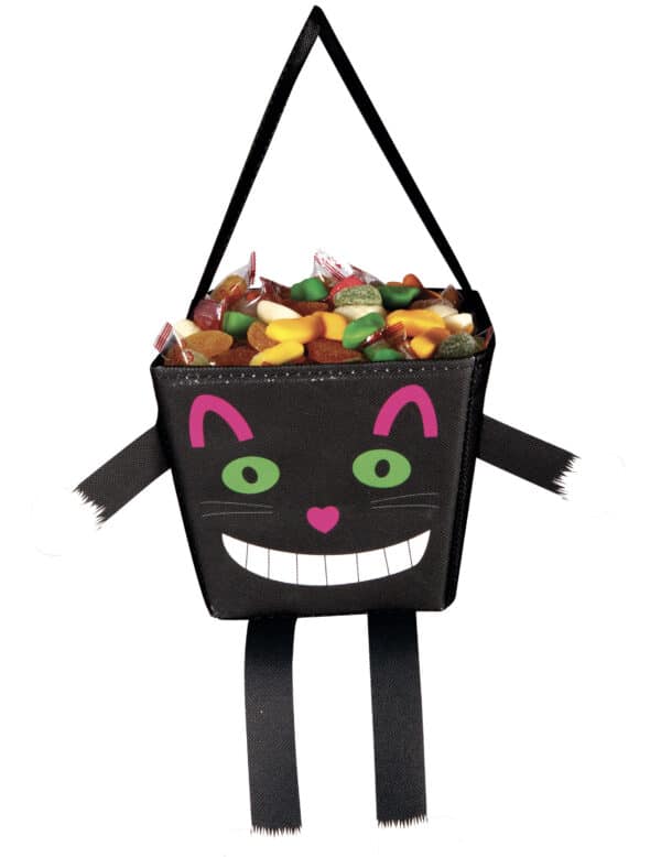 Grinsekatze-Kindertasche Happy Halloween bunt 17 cm