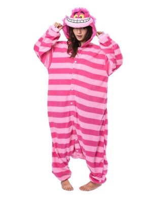 Grinsekatze-Kostüm Kigurumi Alice im Wunderland pink