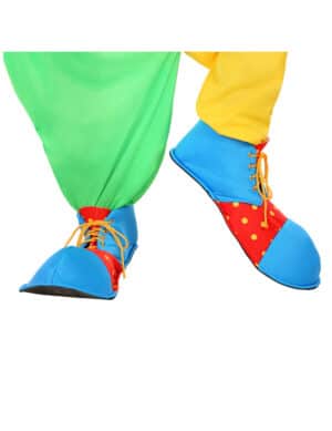 Grosse Clownschuhe Kostümzubehör blau-rot