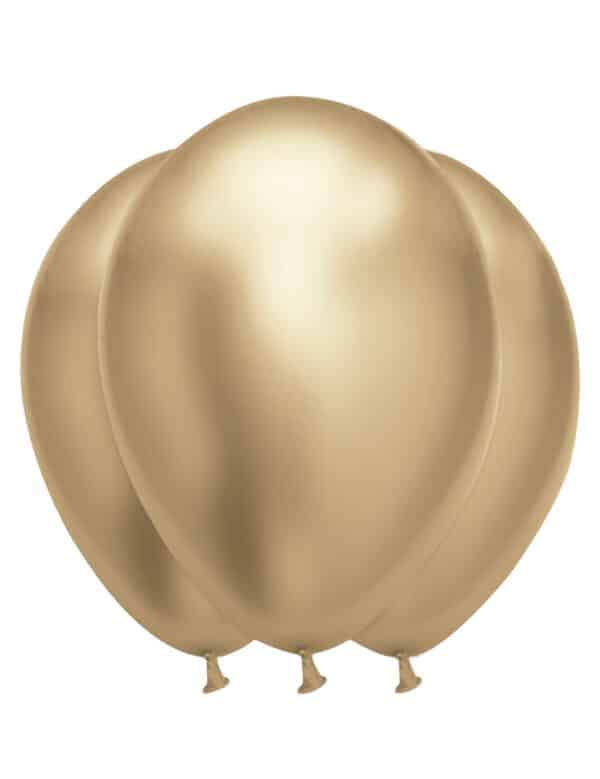 Grosse Latex-Luftballons edle Partydeko 6 Stück gold 31-39cm