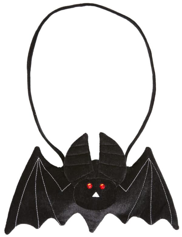 Halloween-Handtasche Fledermaus schwarz-rot 32x19cm