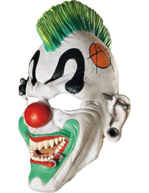 Halloween Punk Horrorclowns-Maske weiss-bunt