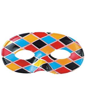 Harlekin Augenmaske Kostüm-Accessoire bunt