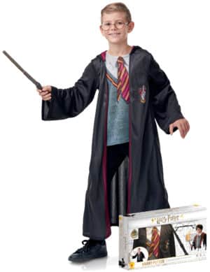 Harry Potter-Kostüm für Kinder Geschenkekoffer mit Kostüm und Accessoires schwarz-rot-grau