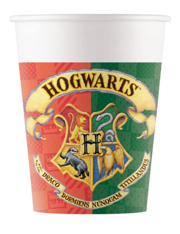 Harry Potter-Pappbecher 8 Stück bunt 200 ml