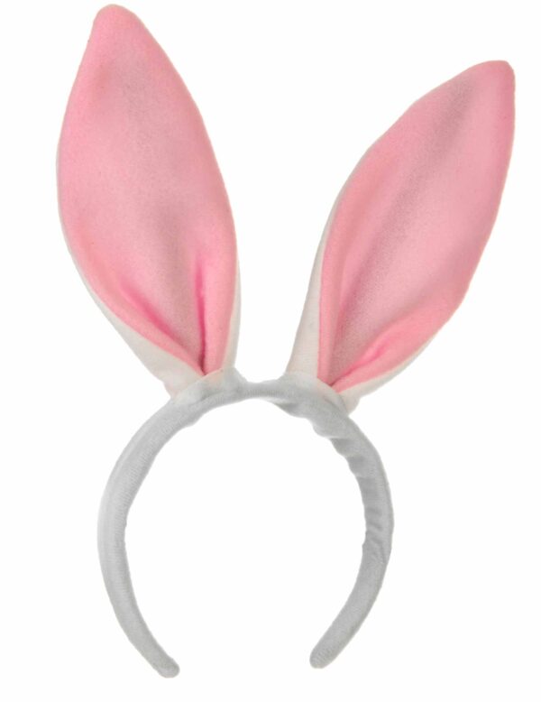 Hasenohren Bunny Haarreif Kostüm-Accessoire weiss