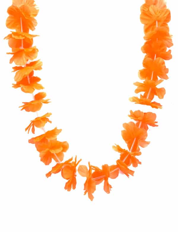 Hawaii-Blumenkette Sommerparty-Accessoire orange