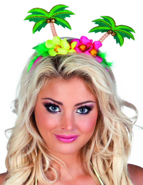 Hawaii Haarband Tiara Palmen bunt