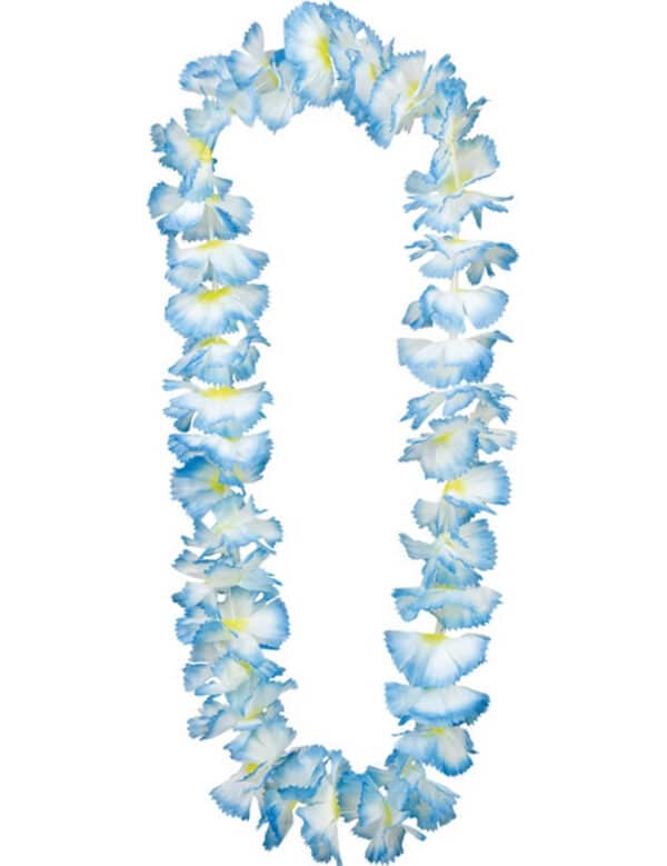 Hawaii-Halskette mit Blumen blau