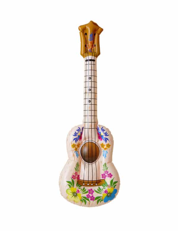 Hawaiianische Aufblasgitarre Ukulele braun-bunt 105cm