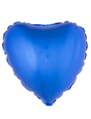 Herzförmiger Folienballon blau