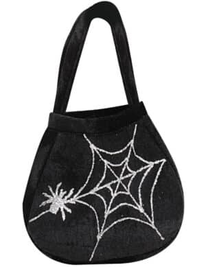 Hexe Halloween-Handtasche Spinnennetz schwarz