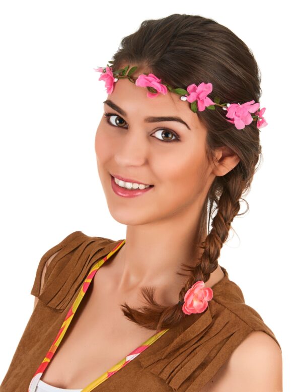 Hippie Blumenkranz Haarschmuck bunt