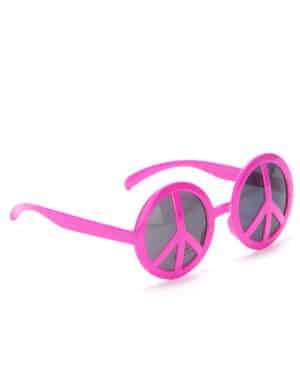 Hippie Brille Peace Brille rosa