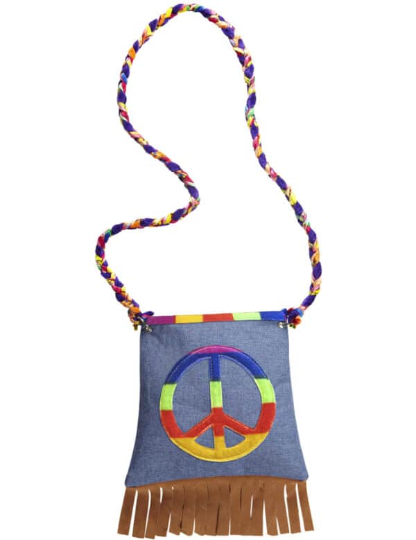 Hippie-Handtasche für Erwachsene bunt