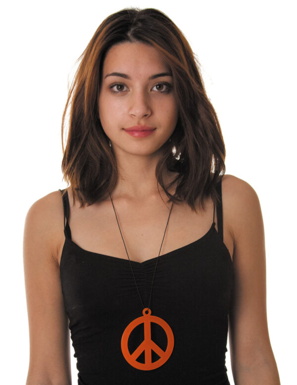 Hippie Peace Kette orange