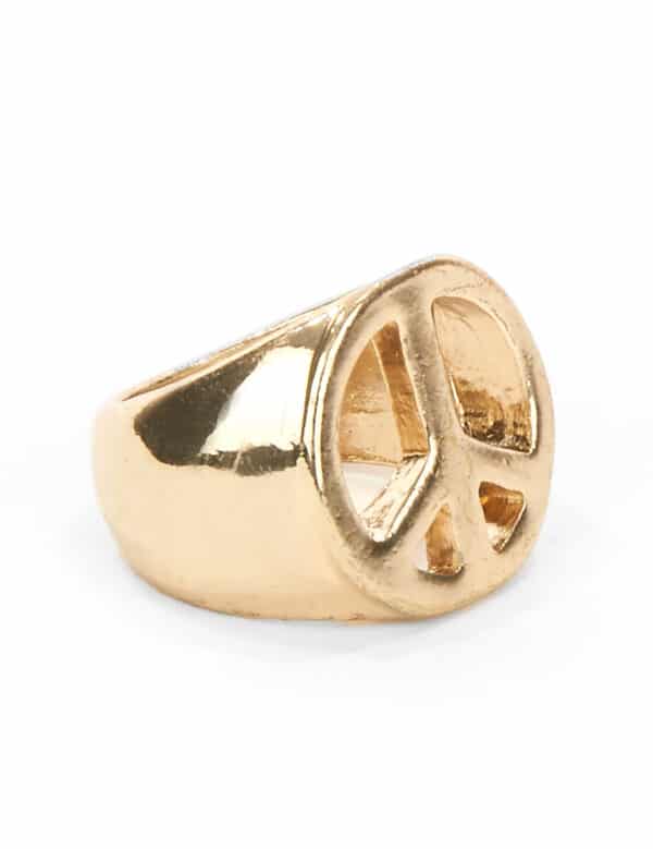 Hippie Ring Peace gold