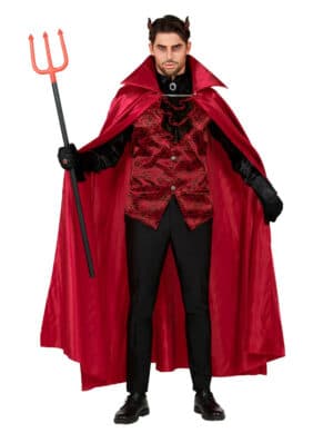 Höllenfürst-Herrenkostüm Halloween-Outfit schwarz-rot