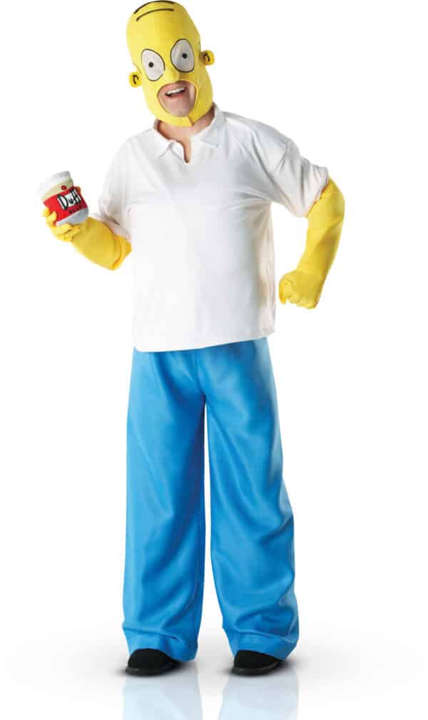 Homer Simpson Lizenzkostüm Deluxe blau-weiss