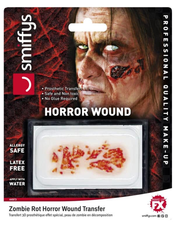 Horror-Wunde Zombie-Wunde Halloween-Make-up rot