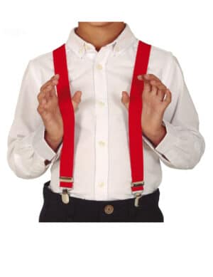 Hosenträger für Kinder Clown-Accessoire Fasching rot