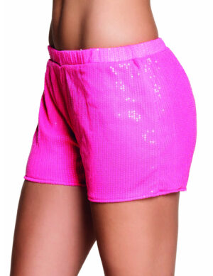 Hotpants mit Pailletten pink