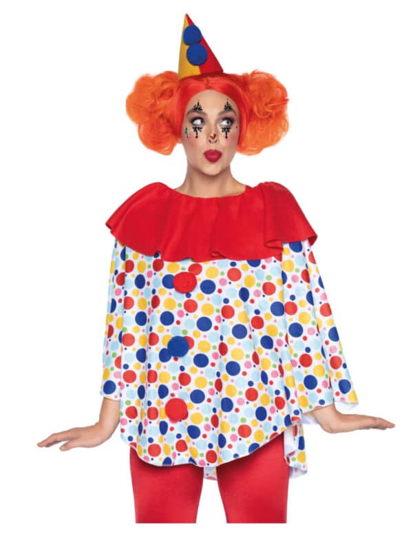 Hübsches Clown-Top mit Hut für Damen bunt