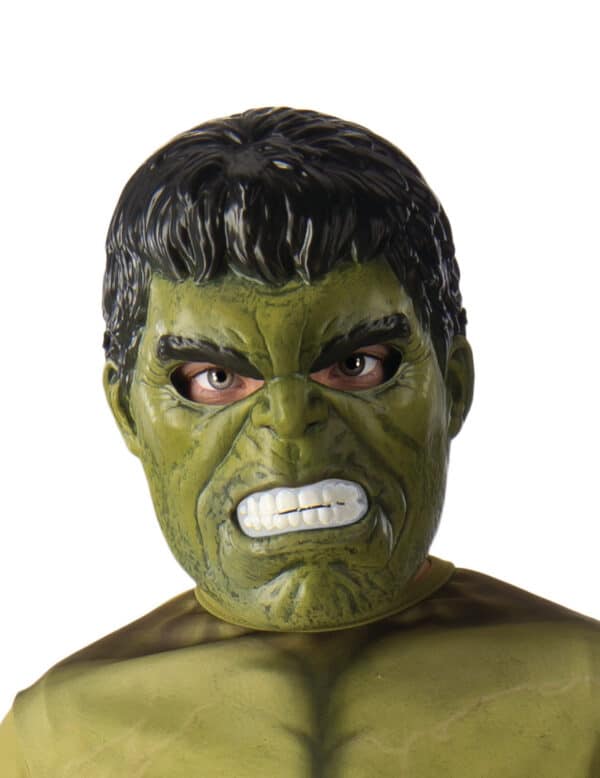 Hulk-Halbmaske für Kinder Marvel-Lizenzmaske grün-schwarz