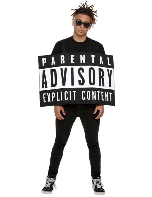 Humorvolles Kostümaccessoire Parental Advisory für Erwachsene