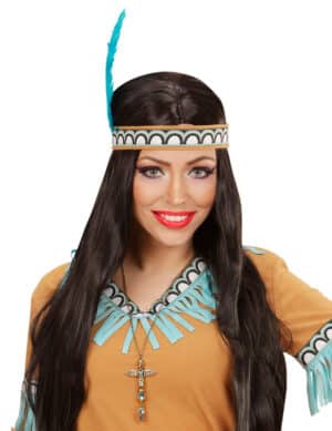 Indianer-Halskette Totempfahl Wildwest-Schmuck gold