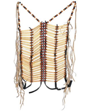 Indianer-Perlengewand Indianer-Oberteil Schürze braun-beige