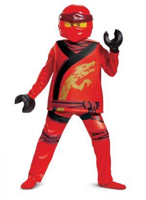 Kai-Kostüm für Kinder Ninjago Lego-Kinderkostüm rot