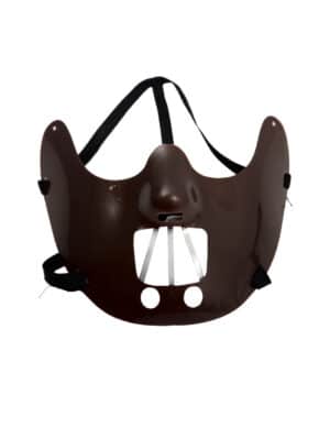 Kannibalen-Maske Halloween-Maske dunkelbraun