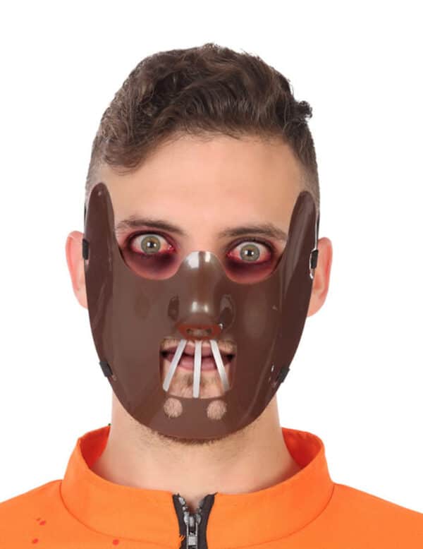 Kannibalen-Maske Horror-Maske braun