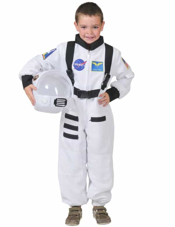 Kinder Astronauten Kostüm weiss-blau-schwarz