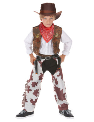 Kleiner Cowboy Kinderkostüm Wilder Westen braun-weiss