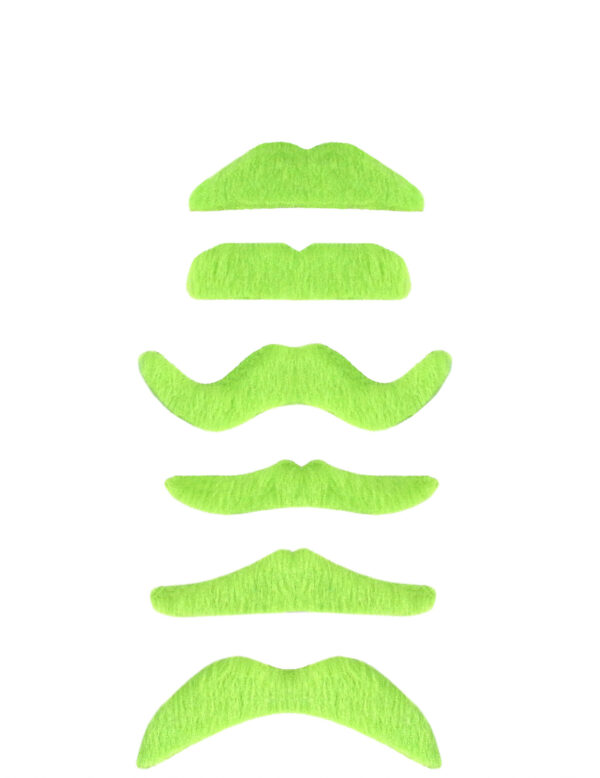 Knalliger Bart Moustache neongrün