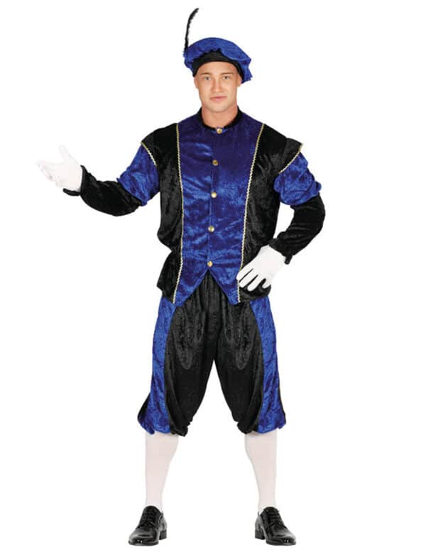 Knecht Ruprecht-Herrenkostüm für Weihnachten blau-schwarz