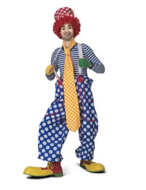 komisch lange Clown-Krawatte Karneval-Accessoire gelb-orange